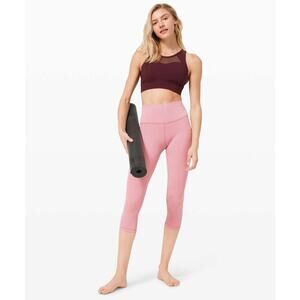 Lululemon Align Crop *21" Size 4 Pink Nulu